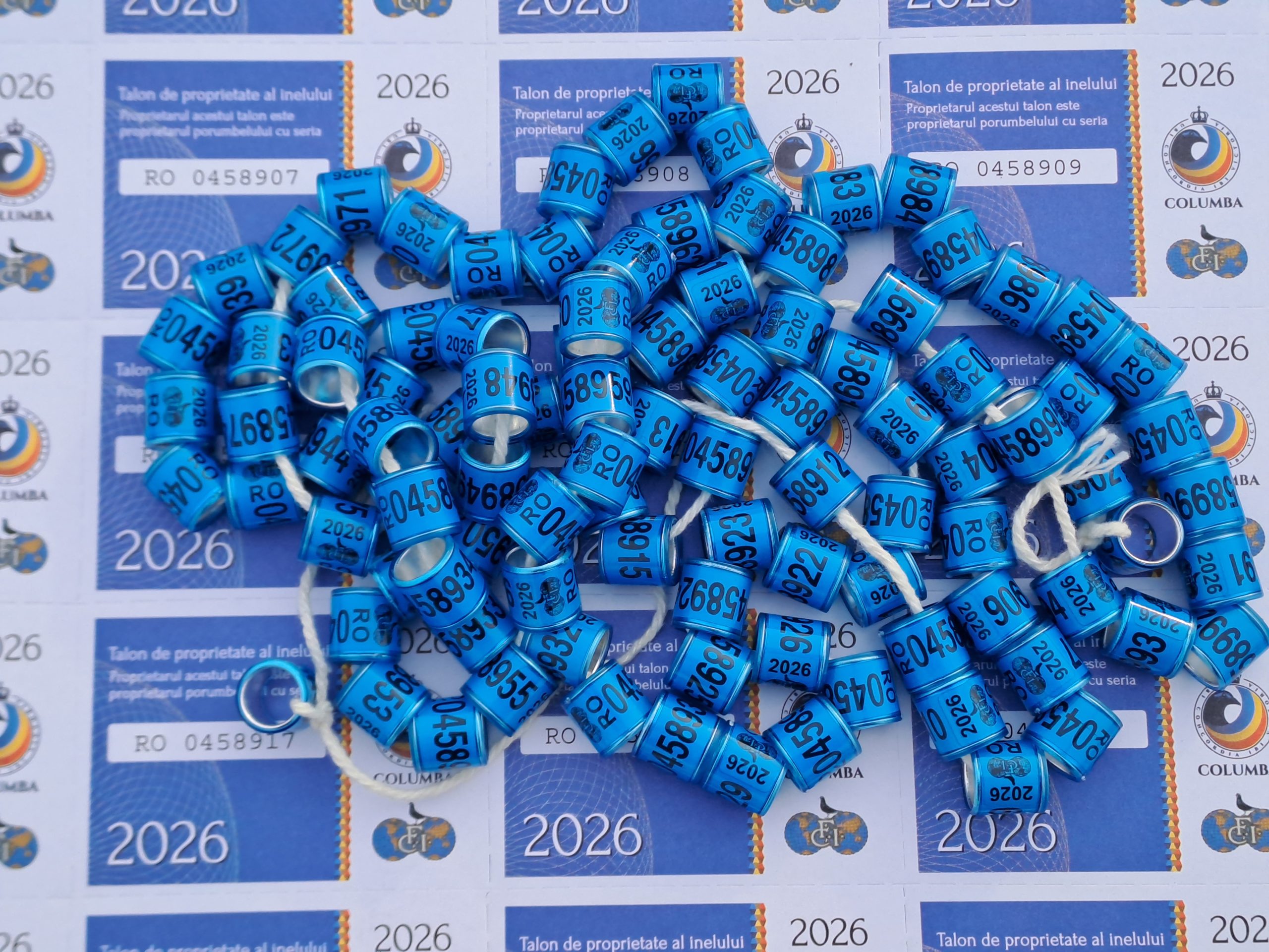 Inele porumbei 2026 cu talon